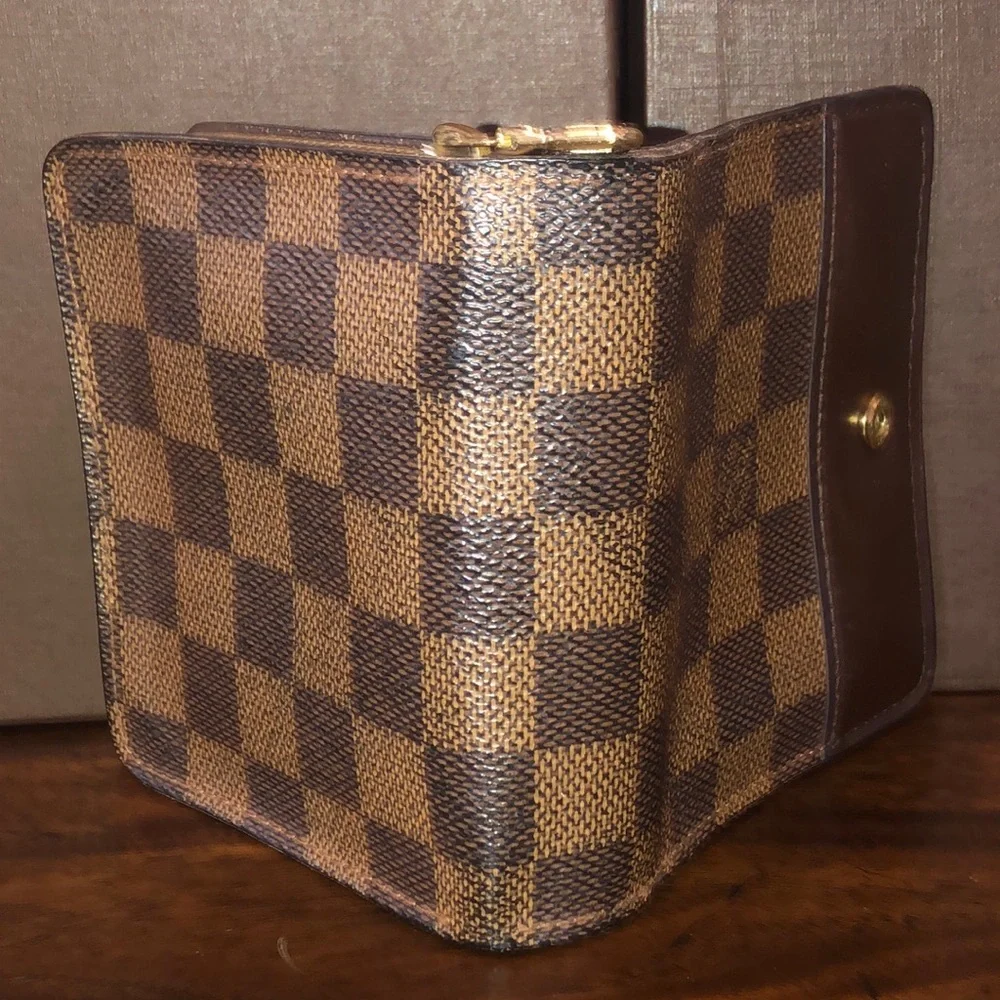 LOUIS VUITTON Damier Ebene Compact Bifold Wallet CA1011 Spain